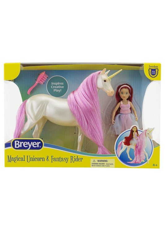 Breyer Magical Unicorn Sky And Fantasy Rider, Meadow
